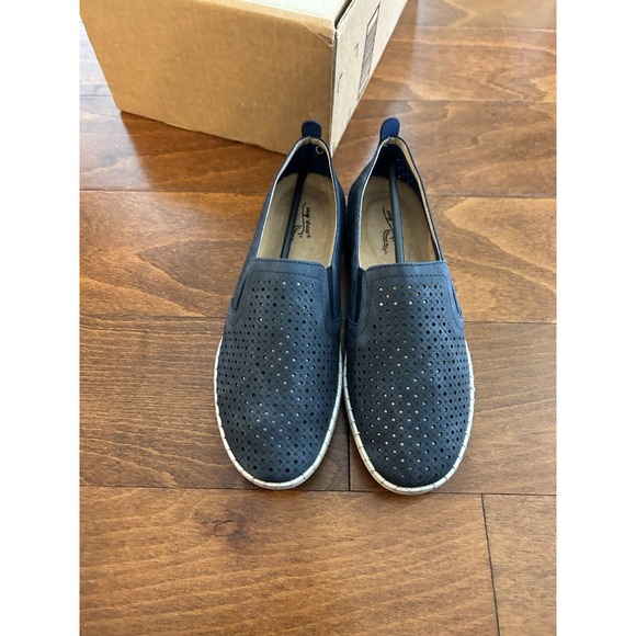 Easy Street Fresh Slip On Sneakers - Navy Blue Faux Suede NEW 7 W - Picture 4 of 7